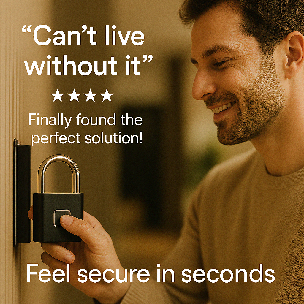 CHIC FASHION™-Smart biometric Anti-Theft Padlock | Bluetooth-Enabled & Keyless