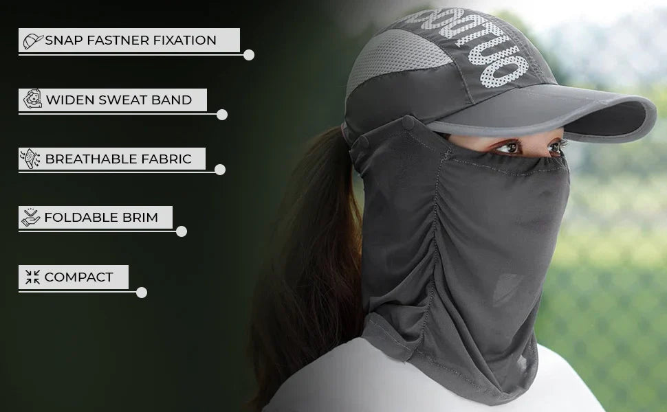 UNISEX SUN PROTECTION CAP MASK