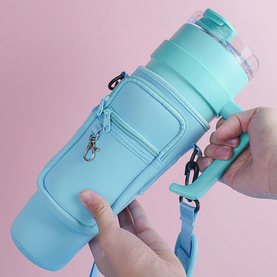 Water Bottle Carrier Bag with Phone Pocket