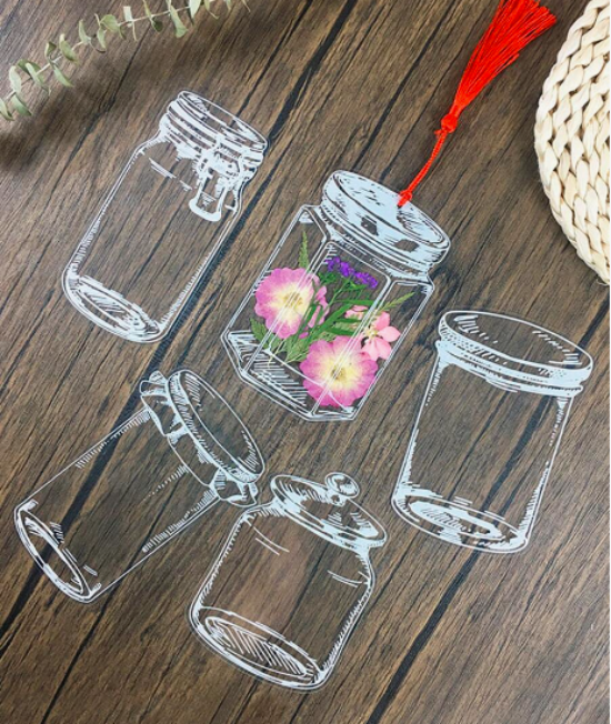 Transparent Sticker Jars (Pack of 25)