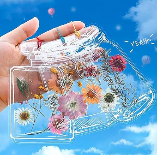 Transparent Sticker Jars (Pack of 25)