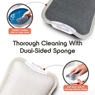 Magnetized Dishwashing Sponge