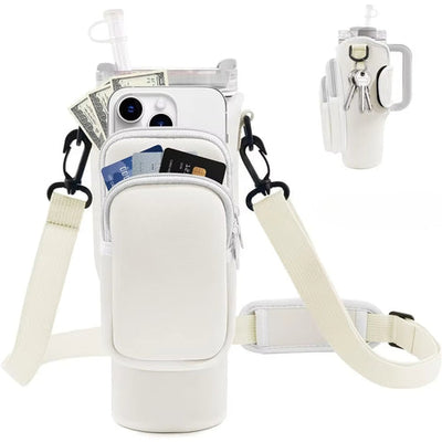 Water Bottle Carrier Bag with Phone Pocket